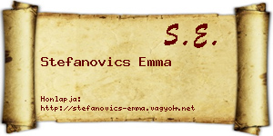 Stefanovics Emma névjegykártya